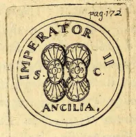 An illustration from Petri Petiti, philosophi, & Doct. medici De Amazonibus dissertatio, : quâ an verè extiterint, necne, variis ultro citroque conjecturis & argumentis disputatur. Multa etiam ad eam gentem pertinentia, ex antiquis monumentis eruuntur atque illustrantur (1685)