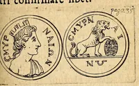 An illustration from Petri Petiti, philosophi, & Doct. medici De Amazonibus dissertatio, : quâ an verè extiterint, necne, variis ultro citroque conjecturis & argumentis disputatur. Multa etiam ad eam gentem pertinentia, ex antiquis monumentis eruuntur atque illustrantur (1685)