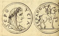 An illustration from Petri Petiti, philosophi, & Doct. medici De Amazonibus dissertatio, : quâ an verè extiterint, necne, variis ultro citroque conjecturis & argumentis disputatur. Multa etiam ad eam gentem pertinentia, ex antiquis monumentis eruuntur atque illustrantur (1685)