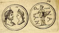 An illustration from Petri Petiti, philosophi, & Doct. medici De Amazonibus dissertatio, : quâ an verè extiterint, necne, variis ultro citroque conjecturis & argumentis disputatur. Multa etiam ad eam gentem pertinentia, ex antiquis monumentis eruuntur atque illustrantur (1685)