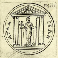 Picture 11 of 45 from Petri Petiti, philosophi & doct. medici, De Amazonibus dissertatio, quâ an verè extiterint, necne, variis ultro citroque conjecturis & argumentis disputatur. Multa etiam ad eam gentem pertinentia, ex antiquis monumentis eruuntur atque illustrantur (1685), leaf 177