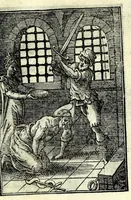 An illustration from Petrou Kanisiou tou tēs Etaireias Iēsou theologou Katēchismos eikonismenos (1613)
