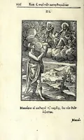 An illustration from Petrou Kanisiou tou tēs Etaireias Iēsou theologou Katēchismos eikonismenos (1613)