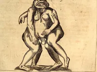 An illustration from P. Gasparis Schotti, regis curtani ... Physica curiosa, sive, Mirabilia naturæ et artis libris XII. comprehensa : quibus pleraq[ue], quæ de angelis, dæmonibus, hominibus, spectris, energumenis, monstris, portentis, animalibus, meteoris, &c. rara, arcana, curiosaq[ue] circumferuntur, ad veritatis trutinam expenduntur : variis ex historia ac philosophia petitis disquisitionibus excutiuntur, & innumeris exemplis illustrantur .. (1662)