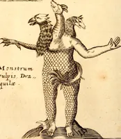 An illustration from P. Gasparis Schotti, regis curtani ... Physica curiosa, sive, Mirabilia naturæ et artis libris XII. comprehensa : quibus pleraq[ue], quæ de angelis, dæmonibus, hominibus, spectris, energumenis, monstris, portentis, animalibus, meteoris, &c. rara, arcana, curiosaq[ue] circumferuntur, ad veritatis trutinam expenduntur : variis ex historia ac philosophia petitis disquisitionibus excutiuntur, & innumeris exemplis illustrantur .. (1662)