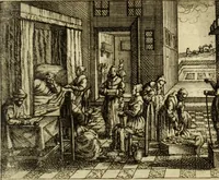An illustration from Phaedri, Augusti Caesaris liberti, Fabularum Aesopiarum libri quinque ; notis perpetuis illustrati, & cum integris aliorum observationibvs (1667)