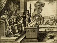 An illustration from Phaedri, Augusti Caesaris liberti, Fabularum Aesopiarum libri quinque ; notis perpetuis illustrati, & cum integris aliorum observationibvs (1667)