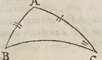 An illustration from Philippi Lansbergii Triangvlorvm geometriae libri qvatvor : in quibus novâ & perspicuâ methodo, & apodeixei [romanized], tota ipsorum triangulorum doctrina explicatur .. (1631)
