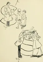 An illustration from Phil May's ABC; fifty-two original designs forming two humorous alphabets from A to Z (1897)