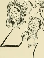 An illustration from Phil May's ABC; fifty-two original designs forming two humorous alphabets from A to Z (1897)