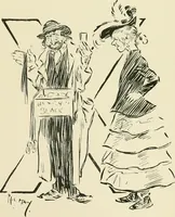 An illustration from Phil May's ABC; fifty-two original designs forming two humorous alphabets from A to Z (1897)