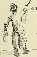 An illustration from Phil May's ABC; fifty-two original designs forming two humorous alphabets from A to Z (1897)