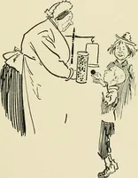 An illustration from Phil May's ABC; fifty-two original designs forming two humorous alphabets from A to Z (1897)