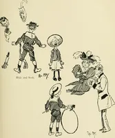 An illustration from Phil May's ABC; fifty-two original designs forming two humorous alphabets from A to Z (1897)