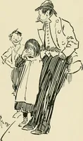 An illustration from Phil May's ABC; fifty-two original designs forming two humorous alphabets from A to Z (1897)