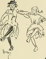 An illustration from Phil May's ABC; fifty-two original designs forming two humorous alphabets from A to Z (1897)