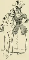 An illustration from Phil May's ABC; fifty-two original designs forming two humorous alphabets from A to Z (1897)