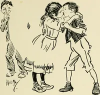 An illustration from Phil May's ABC; fifty-two original designs forming two humorous alphabets from A to Z (1897)