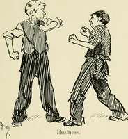 An illustration from Phil May's ABC; fifty-two original designs forming two humorous alphabets from A to Z (1897)