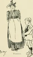An illustration from Phil May's ABC; fifty-two original designs forming two humorous alphabets from A to Z (1897)
