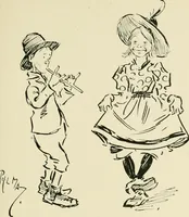 An illustration from Phil May's ABC; fifty-two original designs forming two humorous alphabets from A to Z (1897)