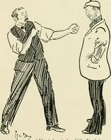 An illustration from Phil May's ABC; fifty-two original designs forming two humorous alphabets from A to Z (1897)