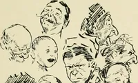 An illustration from Phil May's ABC; fifty-two original designs forming two humorous alphabets from A to Z (1897)