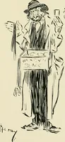 An illustration from Phil May's ABC; fifty-two original designs forming two humorous alphabets from A to Z (1897)
