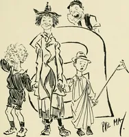 An illustration from Phil May's ABC; fifty-two original designs forming two humorous alphabets from A to Z (1897)