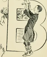An illustration from Phil May's ABC; fifty-two original designs forming two humorous alphabets from A to Z (1897)