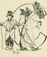 An illustration from Phil May's ABC; fifty-two original designs forming two humorous alphabets from A to Z (1897)
