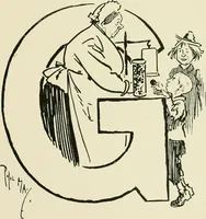 An illustration from Phil May's ABC; fifty-two original designs forming two humorous alphabets from A to Z (1897)