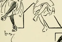 An illustration from Phil May's ABC; fifty-two original designs forming two humorous alphabets from A to Z (1897)