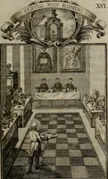 An illustration from Philosophia sacra, sive, Vita divi Stanislai Kostka, Soc. Jesu : iconismis et documentis moralibus illustr[a]ta, ac ejusdem divi praeviis apotheoseos honoribus humillimè consecrata (1715)