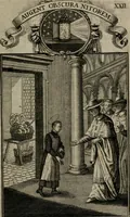 Picture 27 of 45 from Philosophia sacra, sive, Vita divi Stanislai Kostka, Soc. Jesu : iconismis et documentis moralibus illustr[a]ta, ac ejusdem divi praeviis apotheoseos honoribus humillimè consecrata (1715), leaf 140