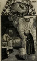 Picture 40 of 45 from Philosophia sacra, sive, Vita divi Stanislai Kostka, Soc. Jesu : iconismis et documentis moralibus illustr[a]ta, ac ejusdem divi praeviis apotheoseos honoribus humillimè consecrata (1715), leaf 218