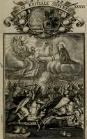 An illustration from Philosophia sacra, sive, Vita divi Stanislai Kostka, Soc. Jesu : iconismis et documentis moralibus illustr[a]ta, ac ejusdem divi praeviis apotheoseos honoribus humillimè consecrata (1715)