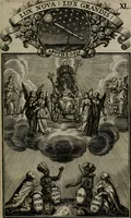 An illustration from Philosophia sacra, sive, Vita divi Stanislai Kostka, Soc. Jesu : iconismis et documentis moralibus illustr[a]ta, ac ejusdem divi praeviis apotheoseos honoribus humillimè consecrata (1715)