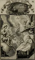 Picture 16 of 45 from Philosophia sacra, sive, Vita divi Stanislai Kostka, Soc. Jesu : iconismis et documentis moralibus illustr[a]ta, ac ejusdem divi praeviis apotheoseos honoribus humillimè consecrata (1715), leaf 74