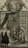 Picture 17 of 45 from Philosophia sacra, sive, Vita divi Stanislai Kostka, Soc. Jesu : iconismis et documentis moralibus illustr[a]ta, ac ejusdem divi praeviis apotheoseos honoribus humillimè consecrata (1715), leaf 80