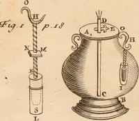 An illustration from The philosophical works of the Honourable Robert Boyle esq.: abridged, methodized, and disposed under the general heads of physics, statics, pneumatics, natural history, chymistry, and medicine (1725)