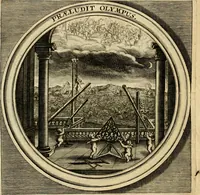 An illustration from Meteorologia philosophico-politica : in duodecim dissertationes per quaestiones meteorologicas & conclusiones politicas divisa, appositisque symbolis illustrata ... (1698)