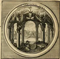 An illustration from Meteorologia philosophico-politica : in duodecim dissertationes per quaestiones meteorologicas & conclusiones politicas divisa, appositisque symbolis illustrata ... (1698)