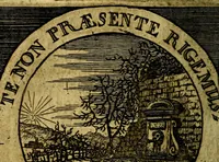 Picture 38 of 101 from Philothei [pseud.] Christliche sinne-bilder auss dem lateinischen ins teutsch gecracht (1679), leaf 185