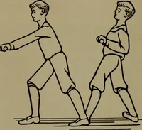 An illustration from Physical training for the elementary schools, gymnastics, games, and rhythmic plays (1917)