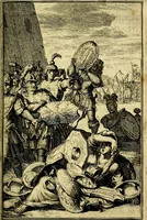 An illustration from Pictura loquens; sive, Heroicarum tabularum Hadriani Schoonebeeck, enarratio et explicatio (1695)