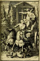 An illustration from Pictura loquens; sive, Heroicarum tabularum Hadriani Schoonebeeck, enarratio et explicatio (1695)