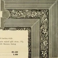 Picture 190 of 221 from Picture frame mouldings, room mouldings, framed pictures, trays, lamps, imported novelties and specialties for the furniture trade, mirrors, picture hardware, fine gold gilding, portrait frames, artist materials and mat boards / Walter L. Lillie. (1913), leaf 103