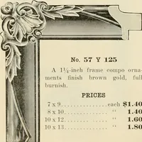 Picture 153 of 221 from Picture frame mouldings, room mouldings, framed pictures, trays, lamps, imported novelties and specialties for the furniture trade, mirrors, picture hardware, fine gold gilding, portrait frames, artist materials and mat boards / Walter L. Lillie. (1913), leaf 83