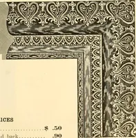 An illustration from Picture frame mouldings, room mouldings, framed pictures, trays, lamps, imported novelties and specialties for the furniture trade, mirrors, picture hardware, fine gold gilding, portrait frames, artist materials and mat boards / Walter L. Lillie. (1913)